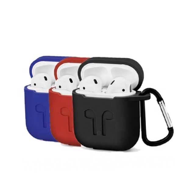 Чехол силиконовый для AirPods, защитный чехол для Airpod Case 2 и 1 (2 упаковки), песочно-розовый/бирюзовый