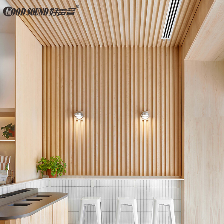 GoodSound Great Wall Wallboard, ПВХ шпон, рифленые Твердые ДВП деревянные декоративные решетчатые панели