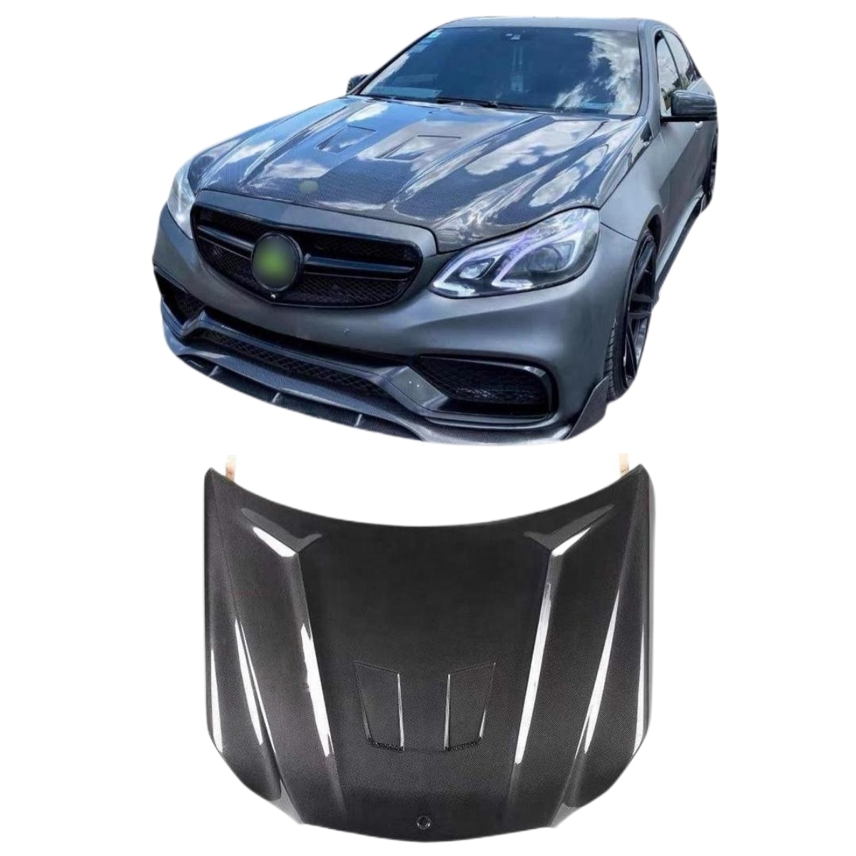 Капот двигателя из углеродного волокна для Mercedes Benz E Class W212 AMG style, капот из углеродного волокна 14-16