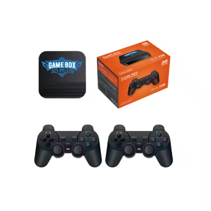 Game console 2.4G wireless PS1 TV game console HDMI HD 64G (10000 + games)