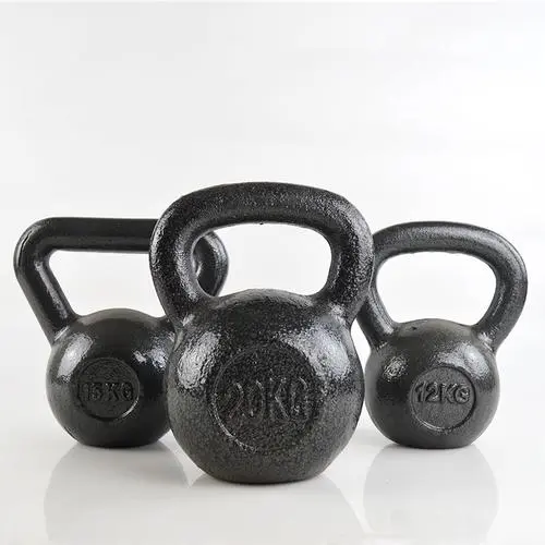 Wholesale fitness gym power strength training custom logo powder coated precision casting steel cast iron kettlebell