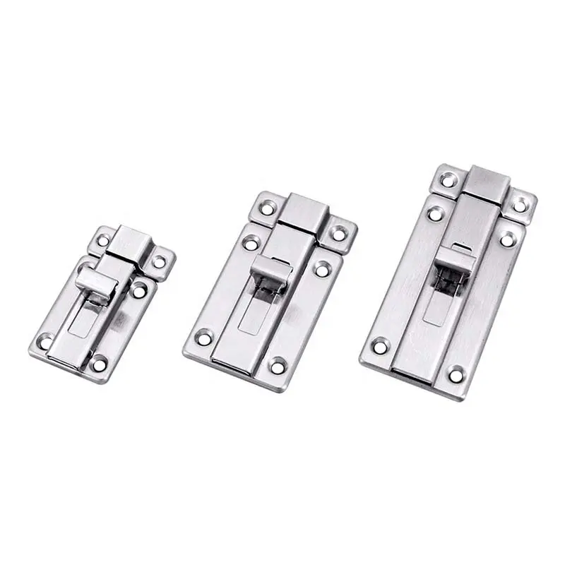 High Quality Surface Install 201 Stainless Steel Thicken Anti-thieft Door Latch Support Left and Rigt Installation