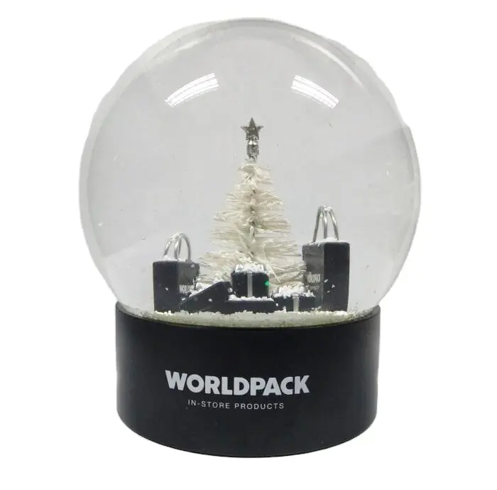 Custom Resin Souvenir Water Glass Globe Accept Brand Custom Design Add LED Music Automatic Snow Functions Resin Snow Globe