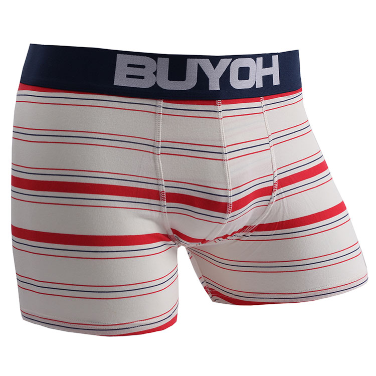 Slim breathable stripe printed cotton mens panties comfortable underwear private label panties underwear ethika men boxer briefs