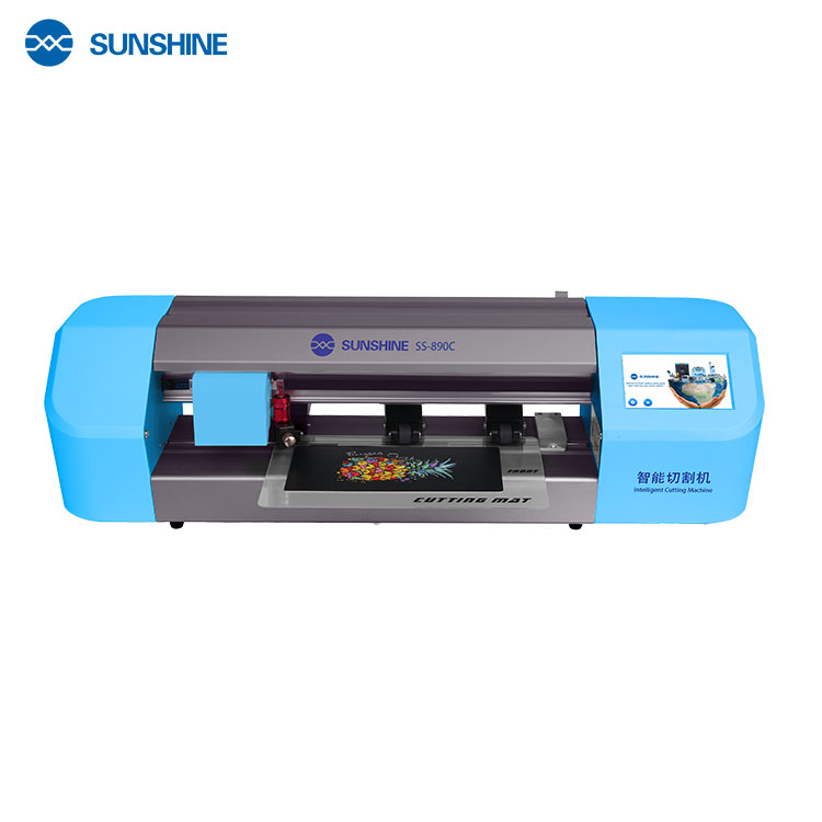 SS-890C Sunshine интеллигентая (ый) гибкий гидрогель пленка среднего класса против царапин для защиты резка машины изготовленные на заказ для любого мобильного телефона