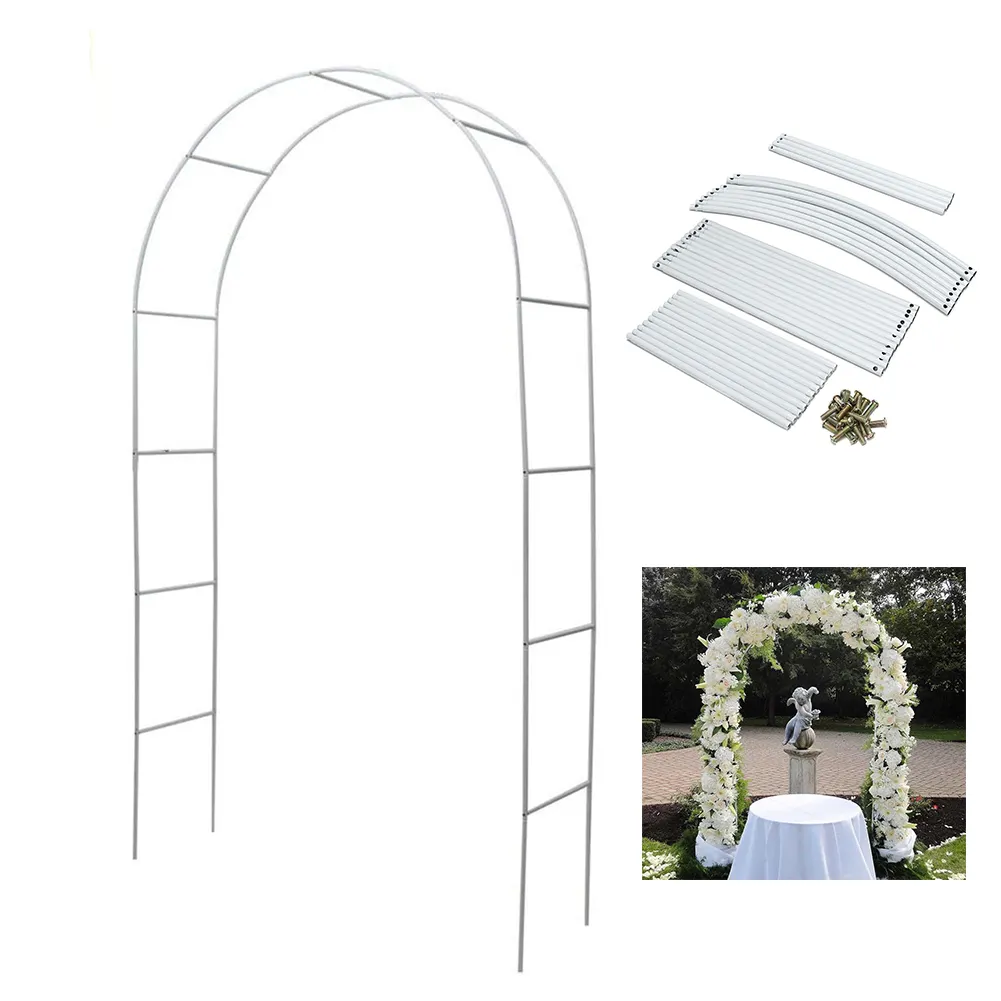 Wholesale Garden Creative Flower Stand Climbing Stand White U-shaped Metal Arch Wedding Decoration
