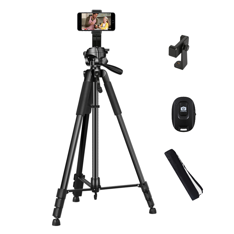 1.8M Phone Tripod Camera Stand Aluminum Dslr Video Camera Universal Stand Professional Outdoor Tripods