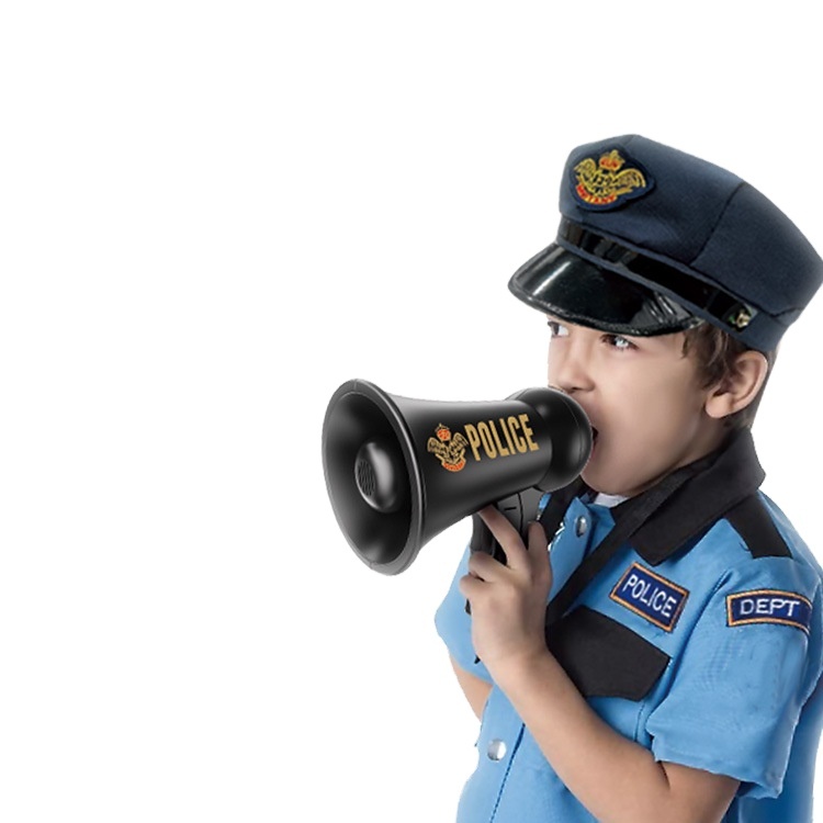 High Quality Simulated Military Weapon Toys Cosplay Toy Police Loudspeakers With Siren Sound