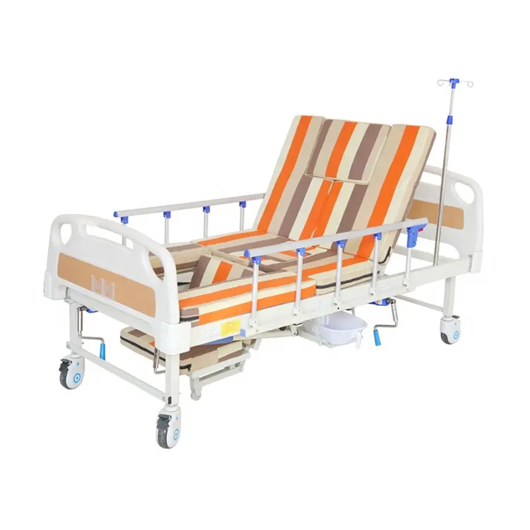 YB-A12 manual hospital multi functional cheap home care nursing bed medical patient stretcher bed