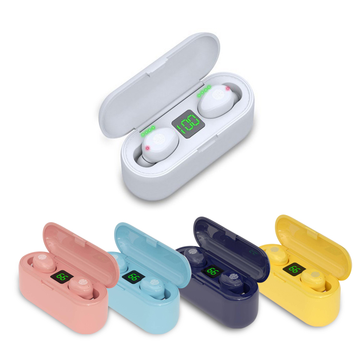F9-34 Macaron tws blue tooth Handsfree Beatstudio Беспроводные наушники с микрофоном
