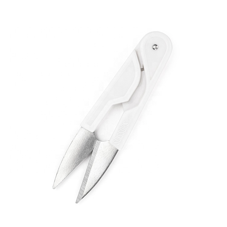 White Sewing Scissors Mini Small Snips Trimming Nipper Yarn Thread Cutter