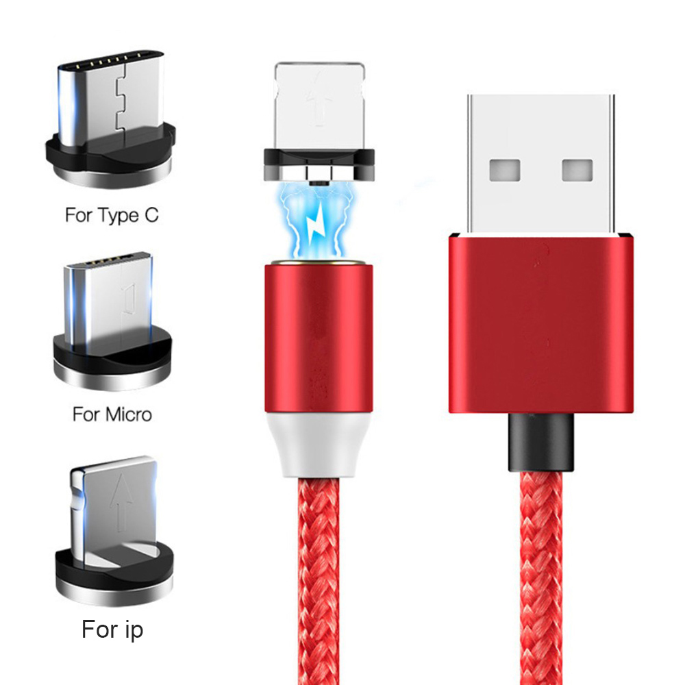 Лидер продаж на Amazon, высококачественный Usb-кабель для быстрой зарядки 2,4 А, 3 в 1, магнитный кабель для передачи данных, 1 м