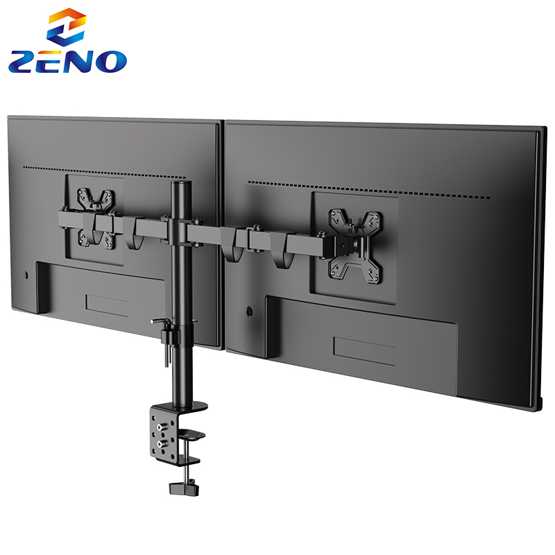 Kaloc DW220-J Dual Monitor Mount Desk Stand Mount Clamp Mounting Arms