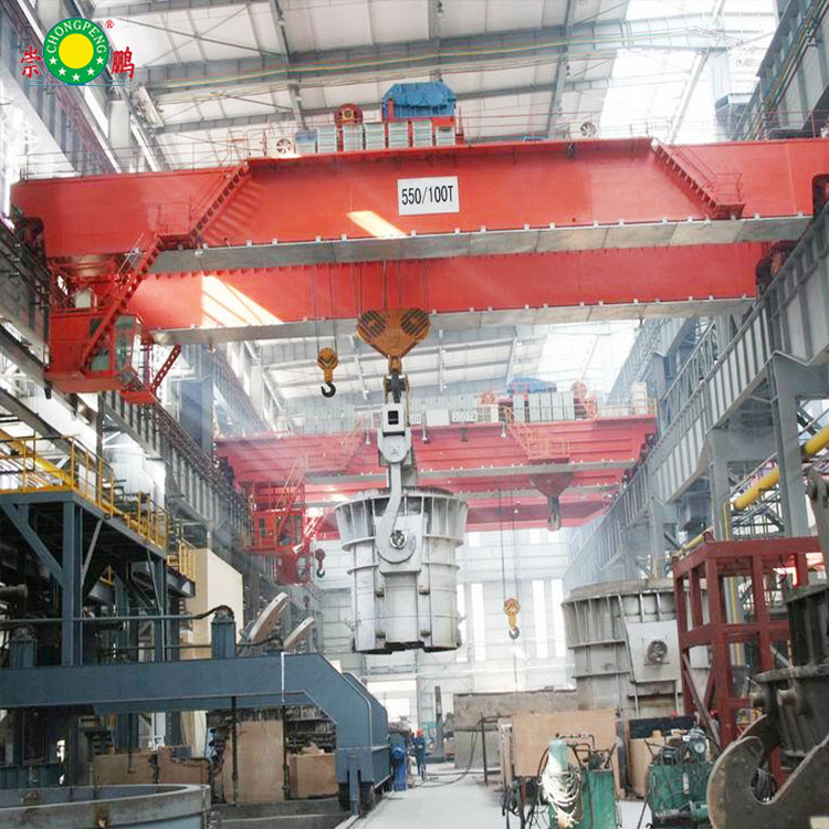 25ton double beam overhead bridge crane for metallurgical industry foundry crane