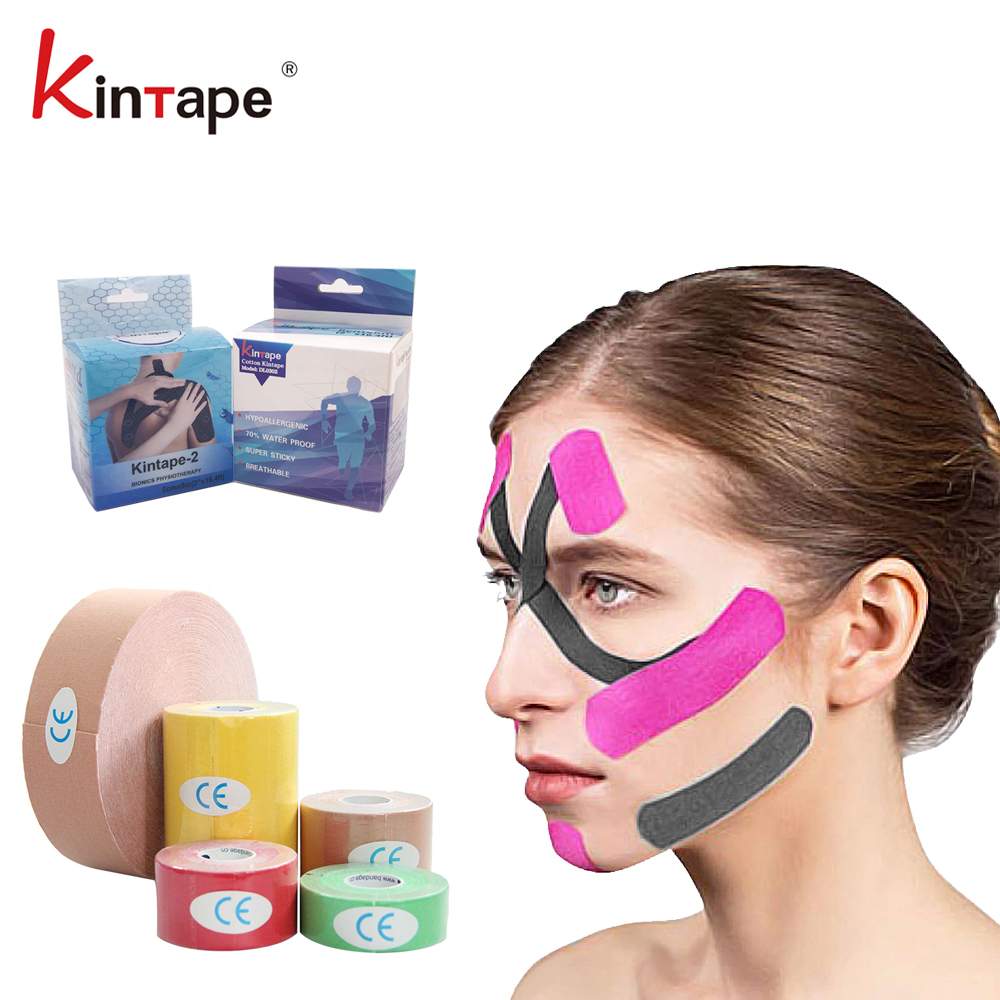 Kinesiotape физиотерапевтическое средство для снятия мышечной боли, лифтинг лица, косметическая лента для удаления морщин на лице