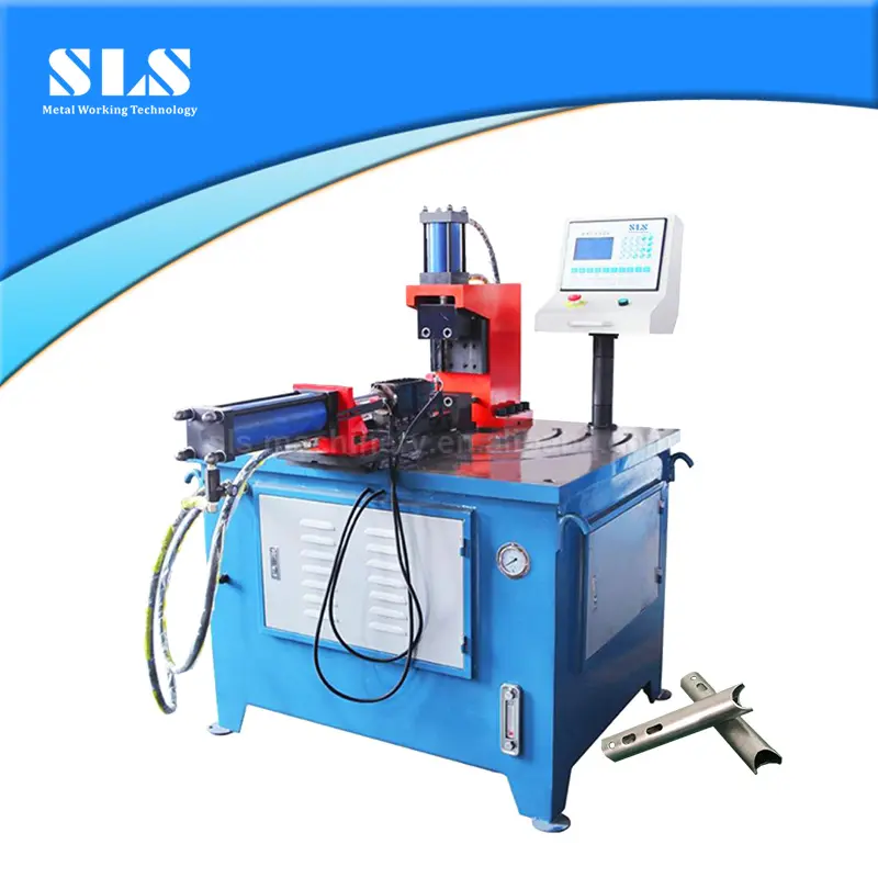 Round Square Stainless Steel Metal Tube Angle Notcher / Hydraulic Automatic Pipe End Arc Notching Machine Tool