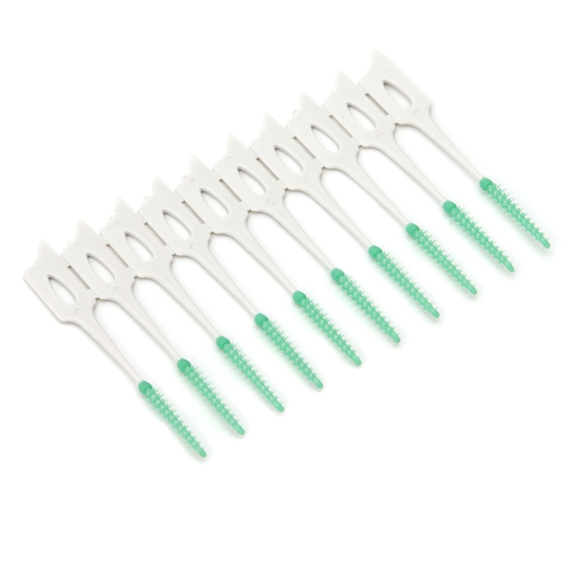 Eco-friendly organic bamboo interdental brush bamboo with custom laser logo