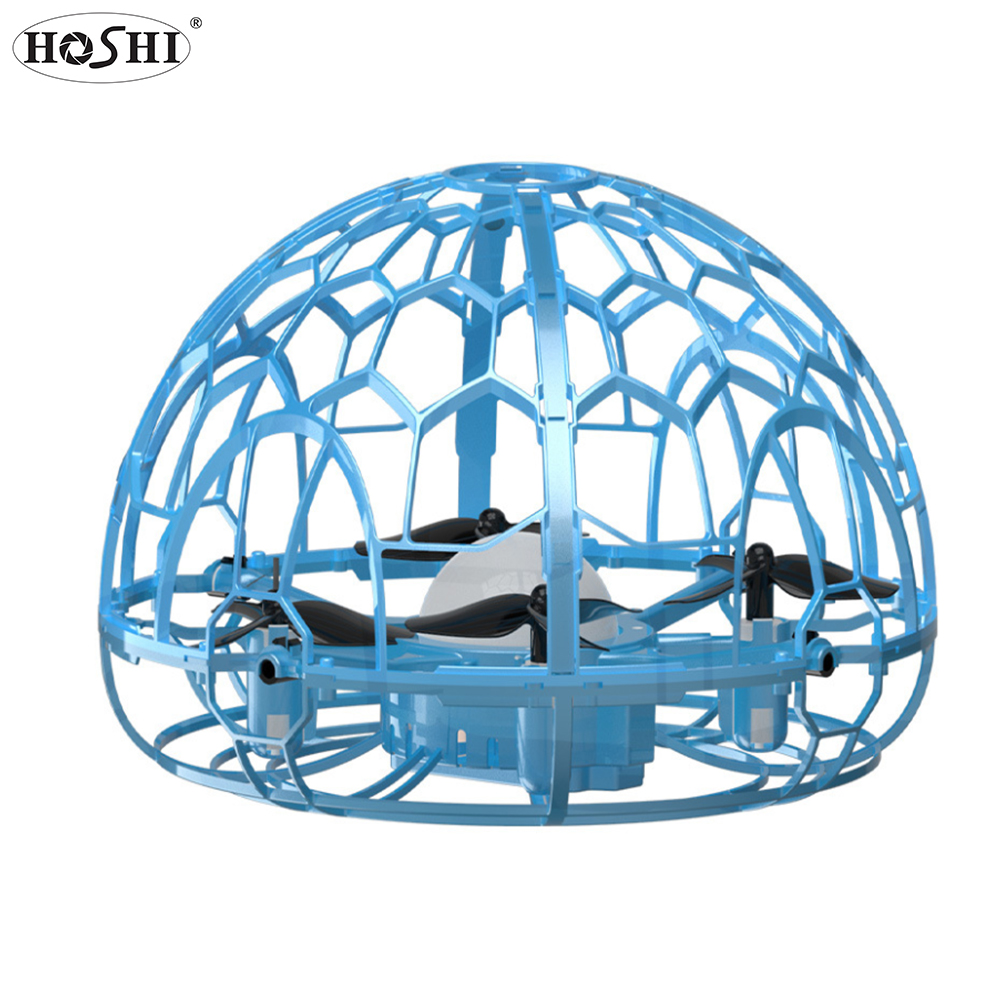 HOSHI HS106 Mini Drone UFO Hand Operated RC Quadcopter 3D Flip Magic Tricks Flying Ball Toys With Fancy Lights VS HT06