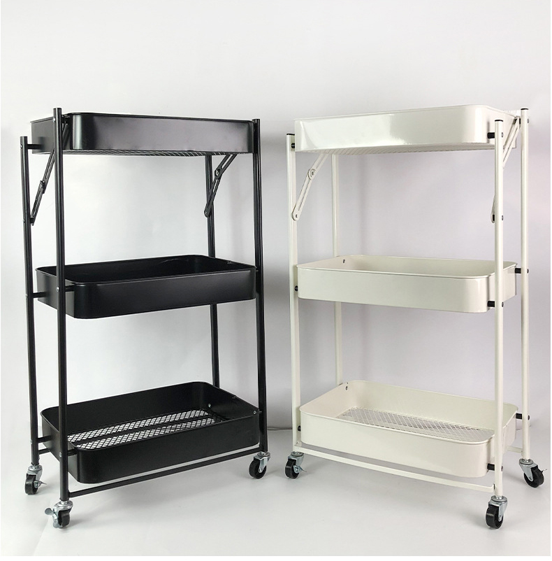 Steel Ailipu Rolling Storage Cart Movable Handle Lockable Wheels Bathroom Bedroom Storage Goods