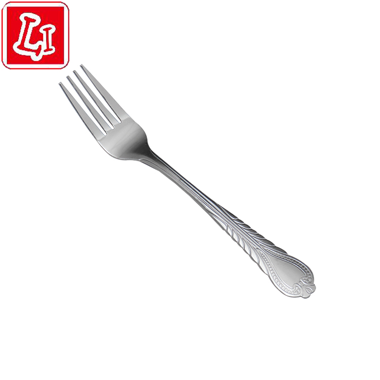 Stainless steel kitchenware fork reusable bulk restaurant use tableware mirror polishing