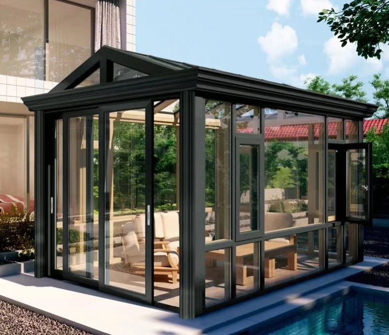 Modern Glass Houses And Free Standing Sunrooms For Sale Outdoor Garden Solar Greenhouses With Polygon Roof
