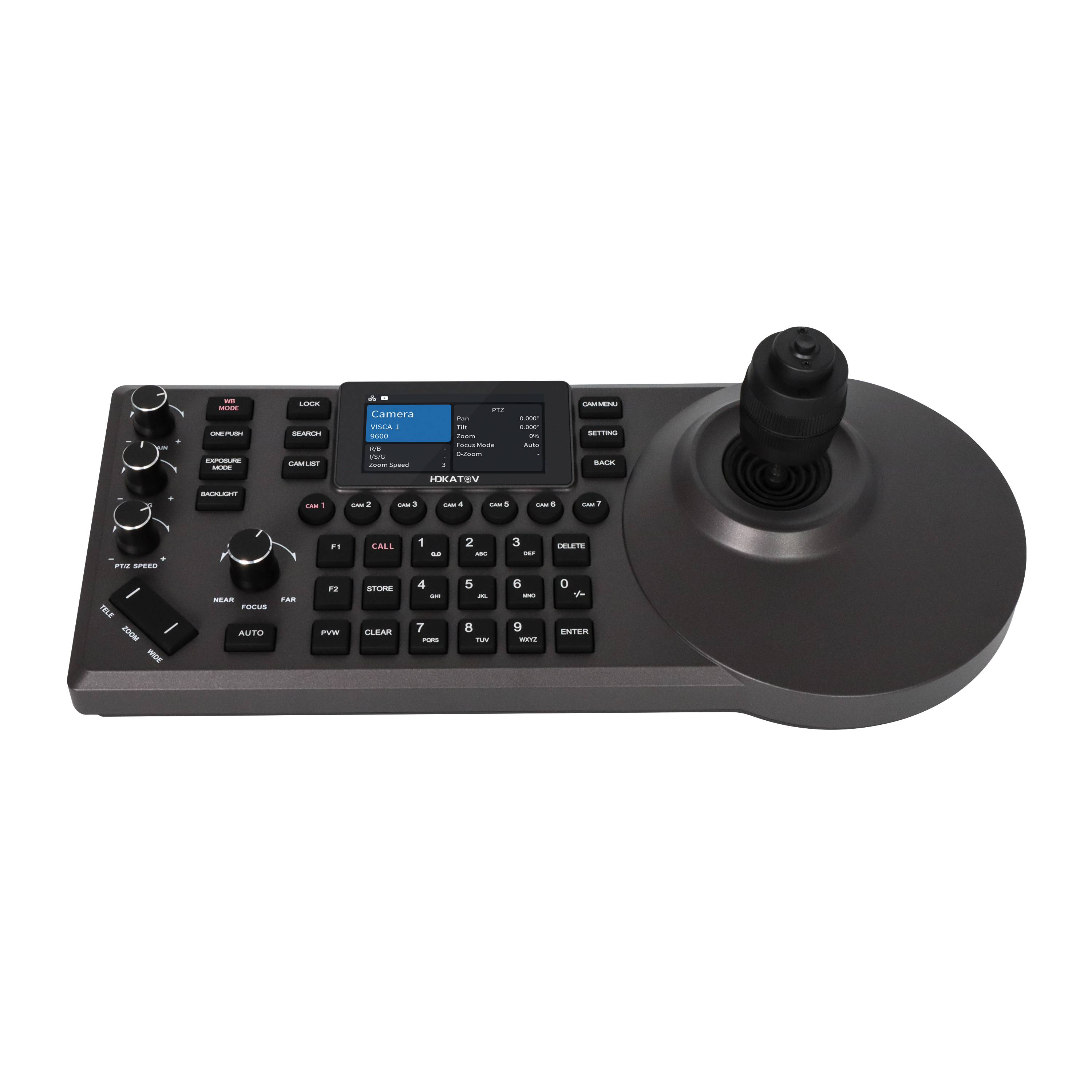 KC20 Video Camera Remote Controller IP PoE NDI RS422/RS485 RS232 4D Joystick Controller for PTZ Cameras