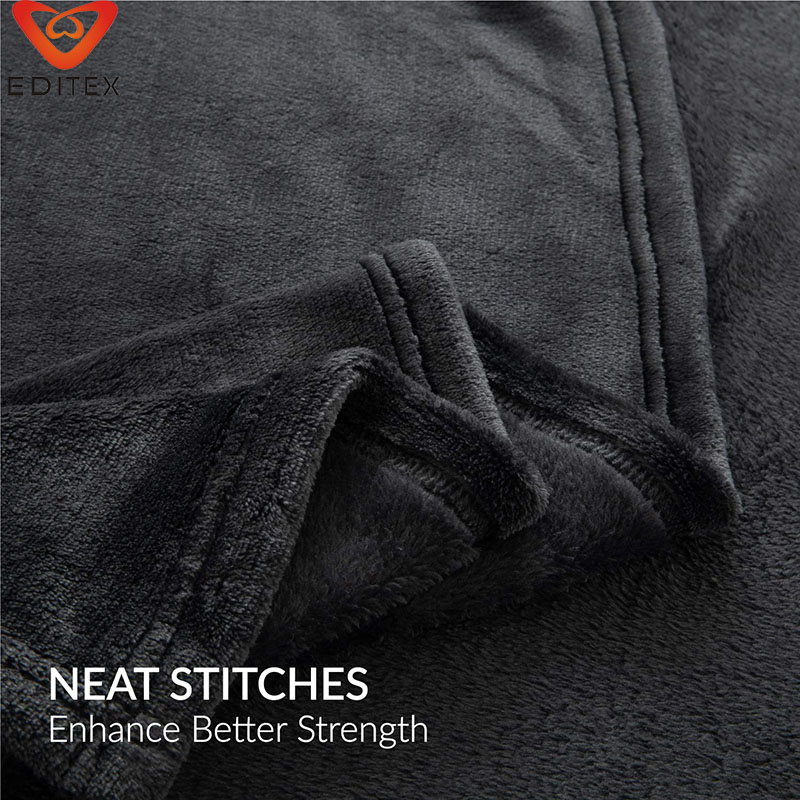 Ready To Ship Custom Logo Soft Warm Big Size Winter Thick Throw Fleece Flannel Custom Blanket/