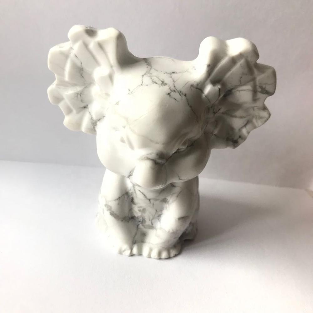 Новый продукт Howlite, вырезанный красивый коала из хрустального камня в подарочной коробке