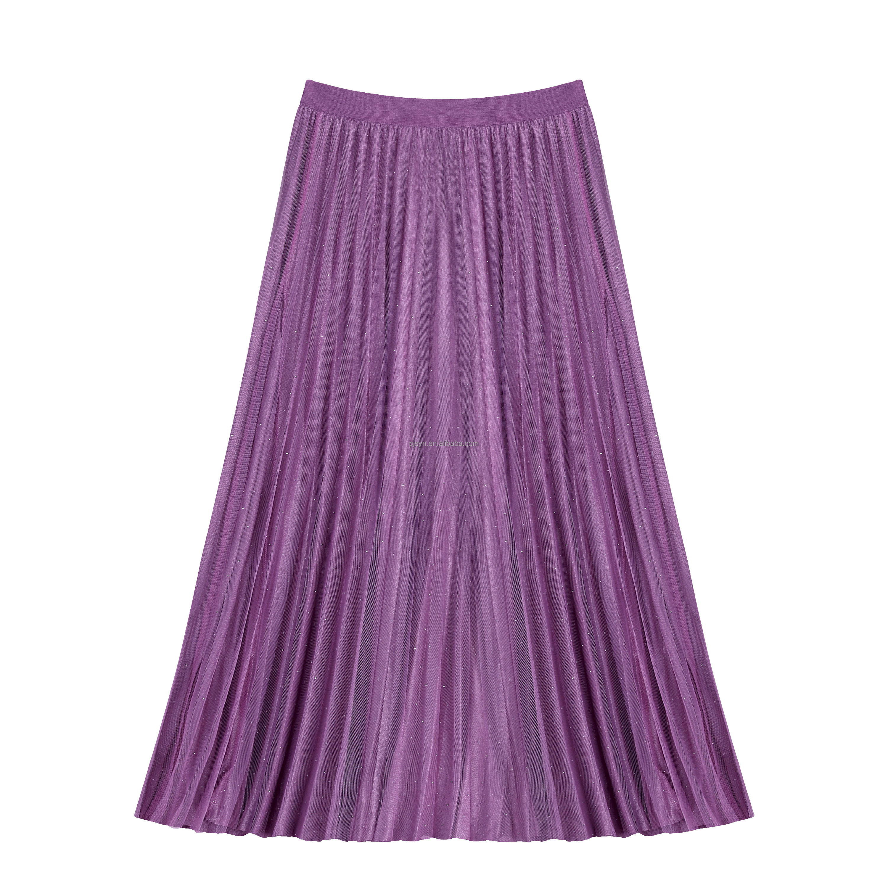 High Quality Elegant Ladies' Diamond-Studded Half-Skirt Solid Tulle Dress Knee-Length Hot Sale Wholesale Price