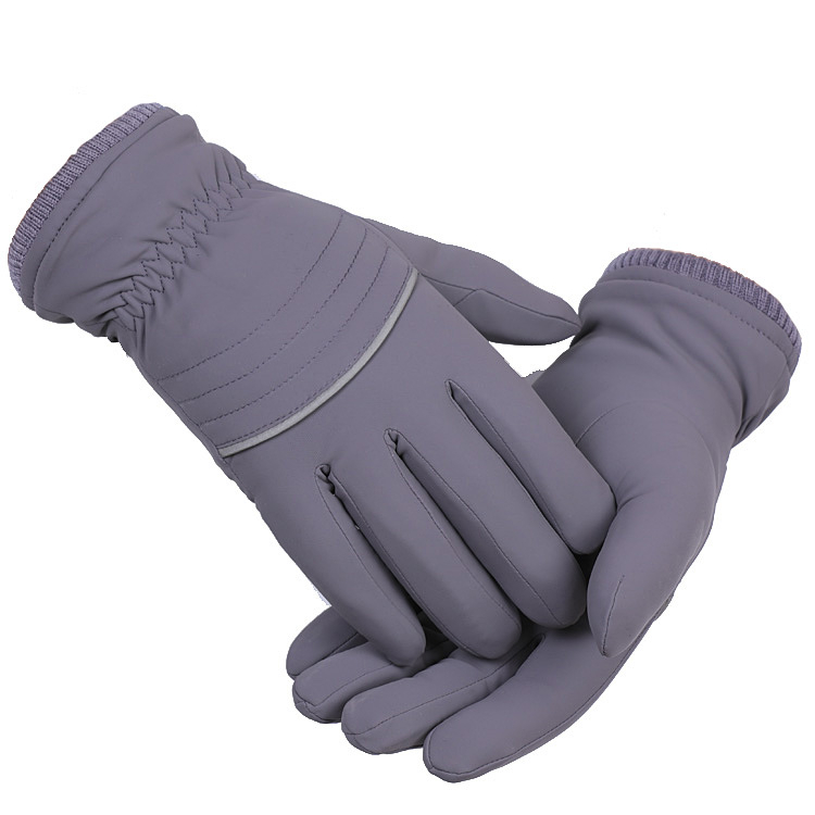 Customized winter waterproof, wind-proof and warm coral-lined gloves for outdoor riding, motorcycle and bicycle