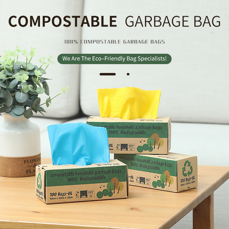 Clear Organic Supermarket Bag Lliter Eco Resin Products Kitchen Shopping Transparent Compostable Plastic Poly