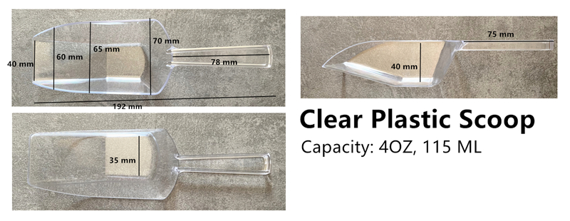 IC-2152 4OZ 1/2 Cup Promotion Gifts Imprinted LOGO Custom Plastic Measuring Scoops