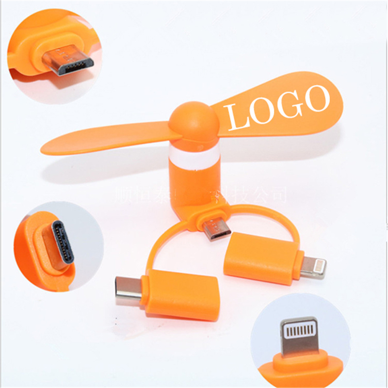 2022 портативный 3 в 1 USB вентилятор для сотового телефона Мощный портативный мини-вентилятор для мобильного телефона iPhone 5 6 7 8 X XS для Android Micro-USB Type-C