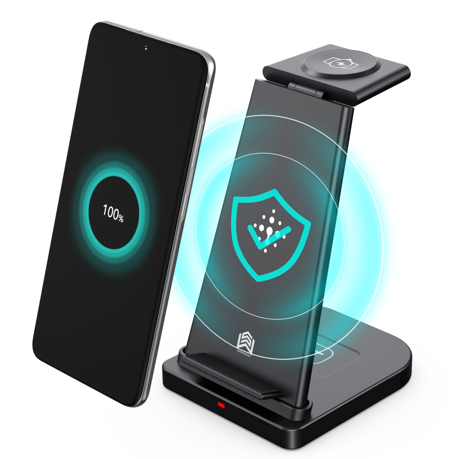 Trending products 2021 new arrivals 15w 3 in 1 fast wireless charger stand wireless watch charger watch wireless charger station