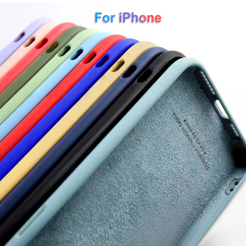 Водостойкий жидкий силиконовый цветной Роскошный чехол для телефона iPhone 13 14 12 11 Pro 7 8 Plus SE X XS Max XR 6 6S 5S