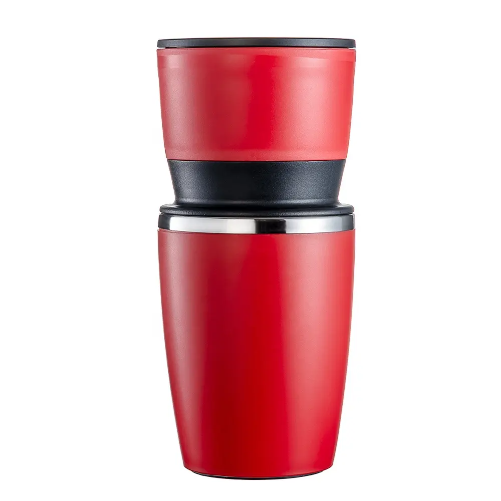 2022 New Multifunctional Portable Coffee Maker Adjustable Ceramic Burr Manual Coffee Grinder With Filter Coffee Mug