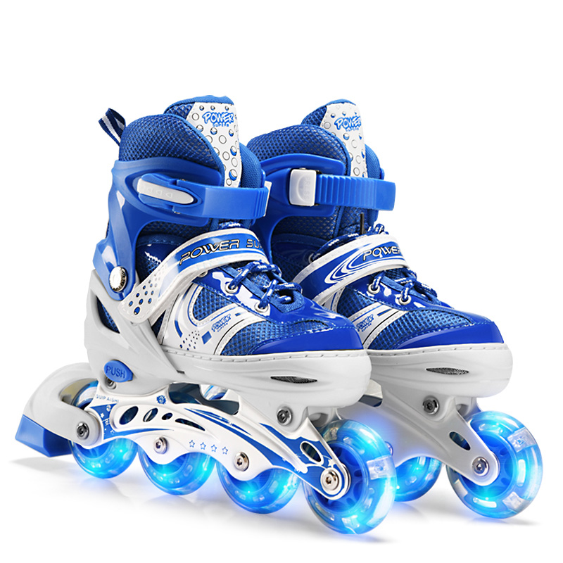 Wholesale Kids Skate Shoes Adjustable Inline Roller Skate Shoes Gleamy Skate Shoes Set