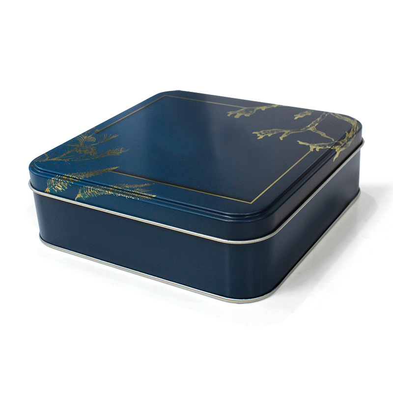 Factory Direct Luxury SquareSmall Printed Hinged Makeup Tin Can Packaging Cosmetic Metal Tin Box,luxury biscuit tin box