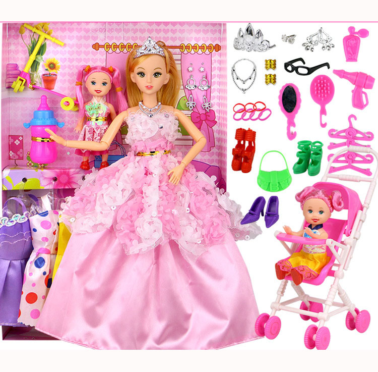 Wholesale Factory Manufacturer High Recommended Fashion Children Beauty Wedding Princess Dolls Dress Set