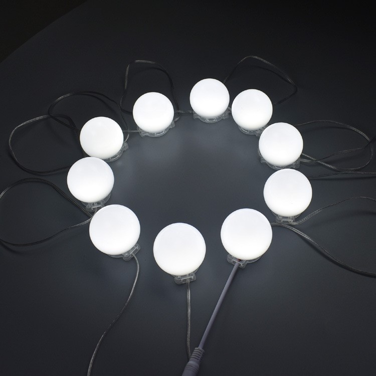 USB LED 5В макияж зеркало лампочка лампы прожекторы LED Плавная затемнения настенный светильник 10 лампы Комплект для туалетного столика