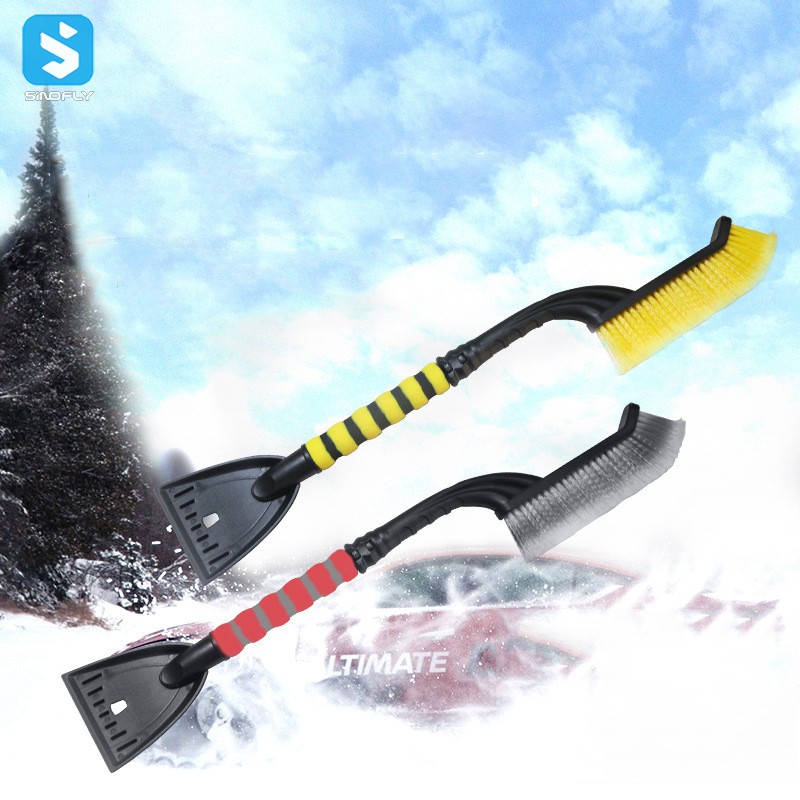 car snow brush extendable broom with ice scraper/snow scraper removal brush