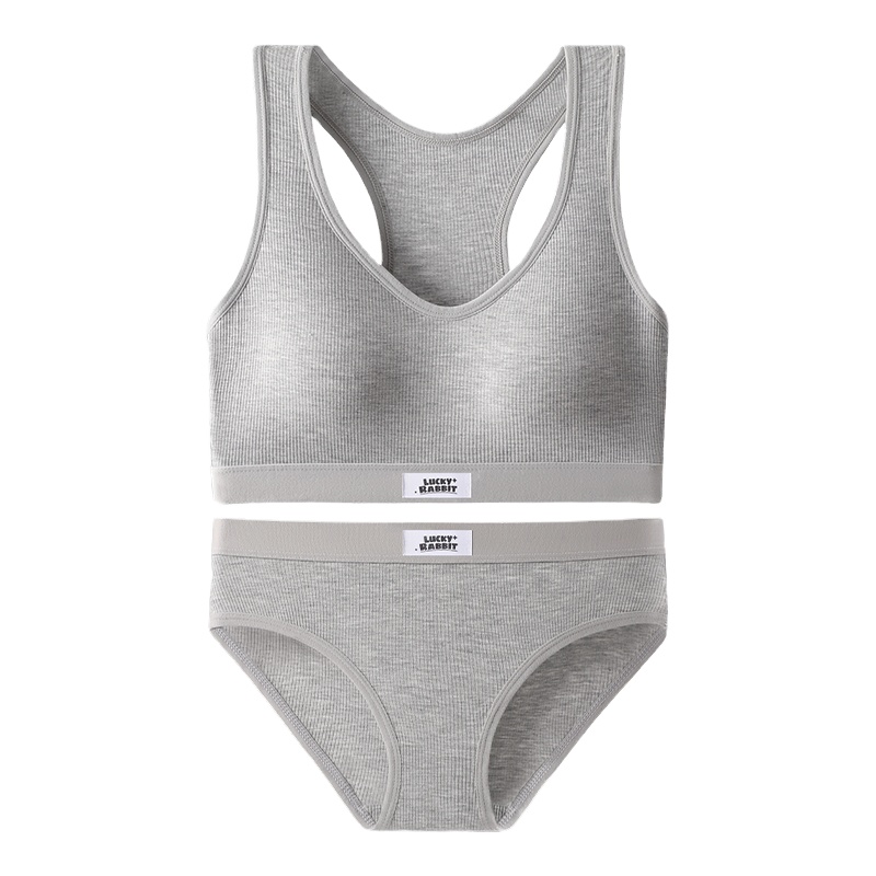 High Quality Custom Logo Underwear Set  Sexy Bra And Panty  Deep V-neck Women Thongs And Bra