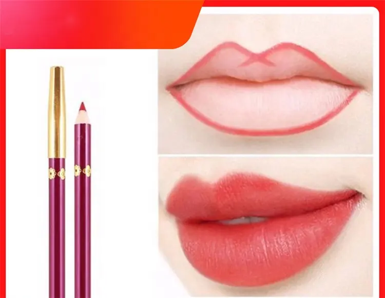 Hot Selling 12 Colors Easy To Color Lip Liner Pencil Cosmetics Beauty Makeup Long Lasting Lip Liner Pen