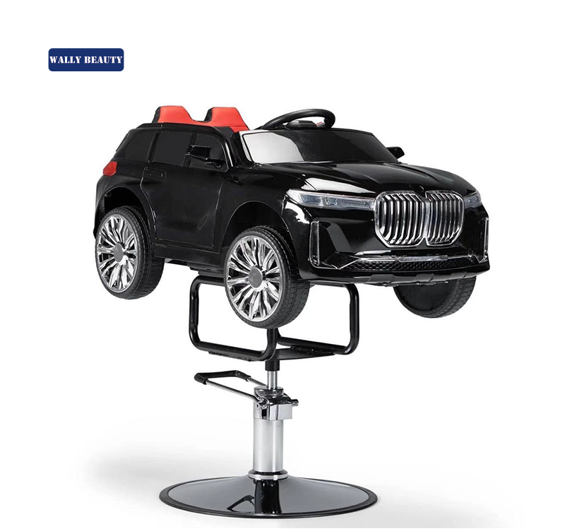 Wallybeauty kids salon furniture children hair cutting chair car salon chair for kids