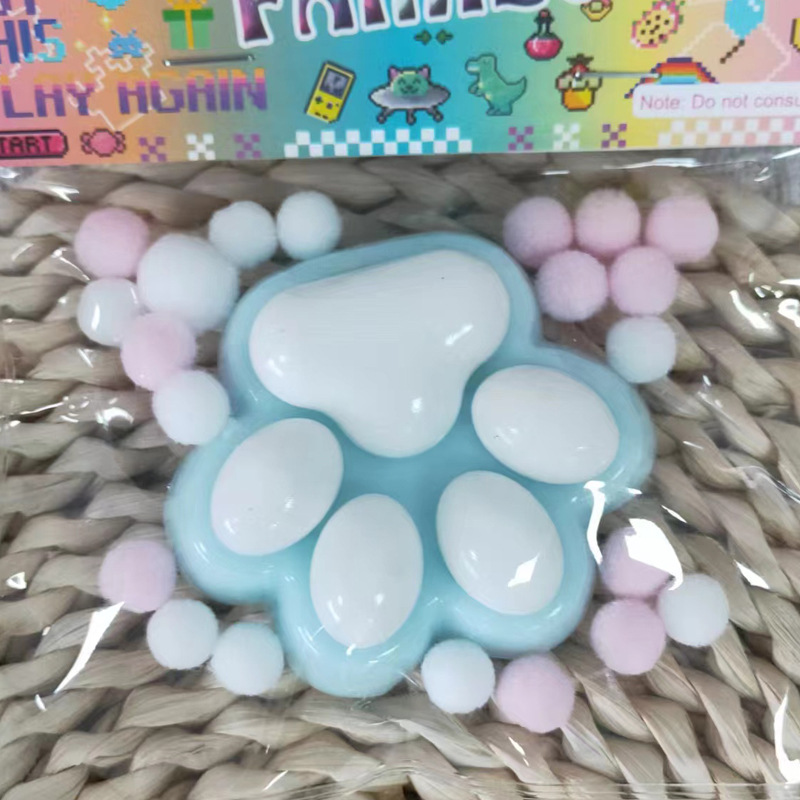11CM TPR Stress Relief Fidget Funny Squishy Toys Squeeze Pinching Kitten Paw Vent Toy Squeeze Toys