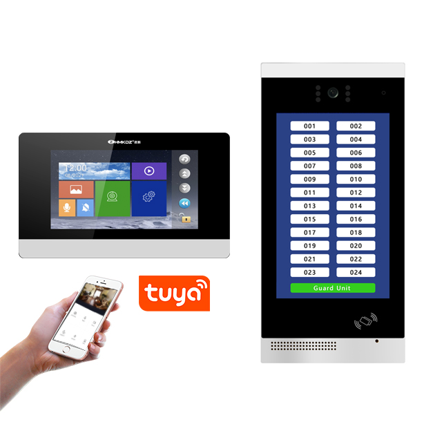 Кольцевой дверной звонок с управлением TUYA, проводная камера Android, система внутренней связи, наружная станция, видеодомофон
