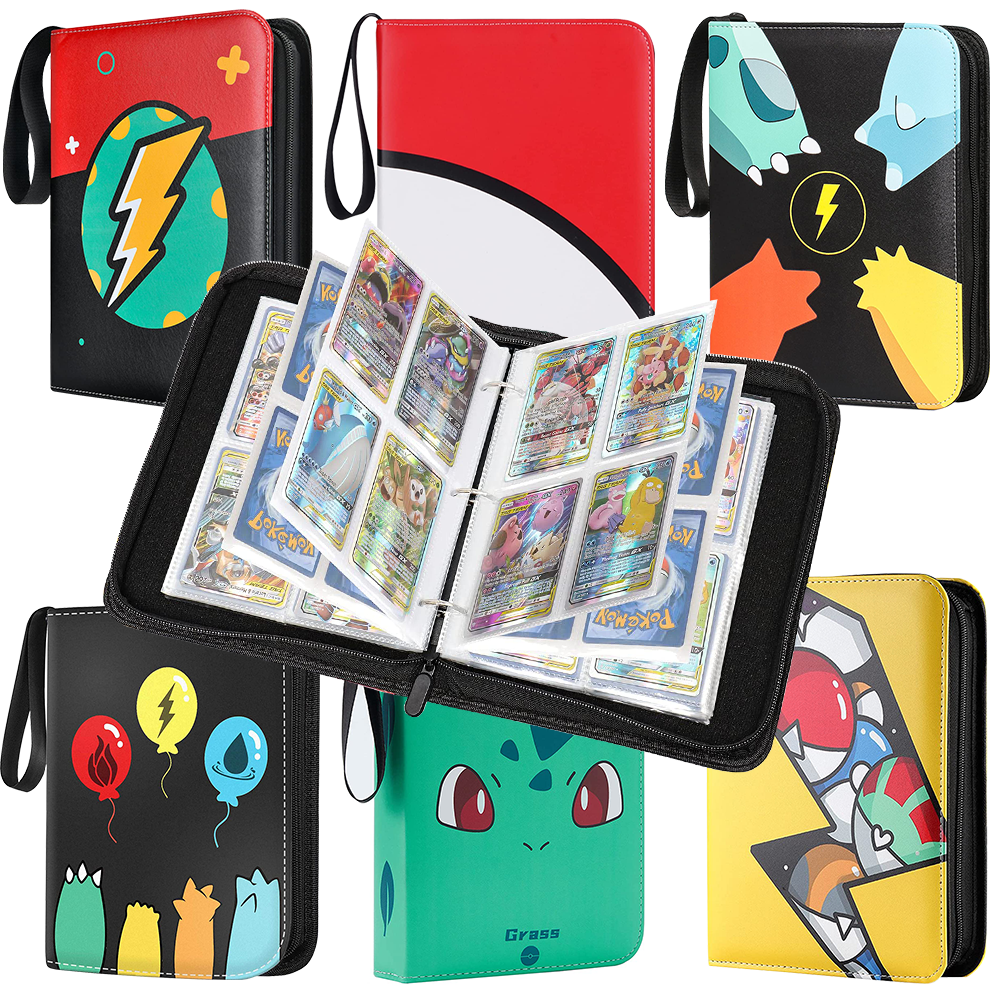 Папка для торговых карт для карт Pokemon Бейсбол Баскетбол Футбол игры карты 4 и 9 карманов Визитница с рукавами