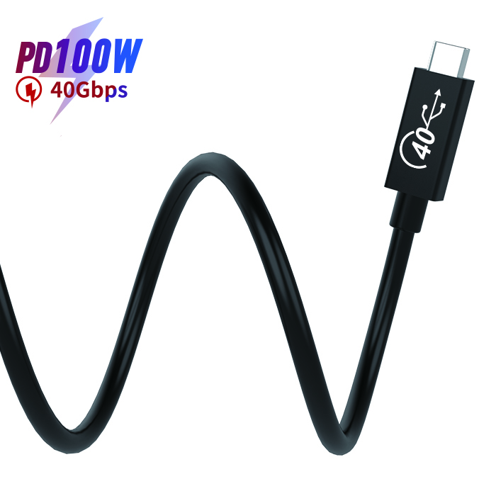 Металлический зарядный usb-кабель usb 4 GEN3 40 Гбит/с type c на type c 100 Вт 5A 20 Вт pd