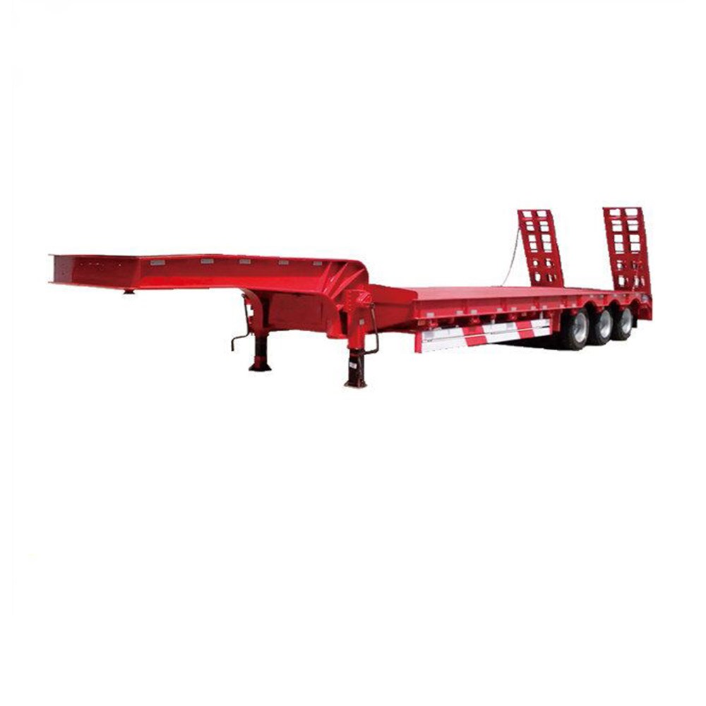 Customer Customized Design 3 Axles Low Bed Semi Trailer Truck