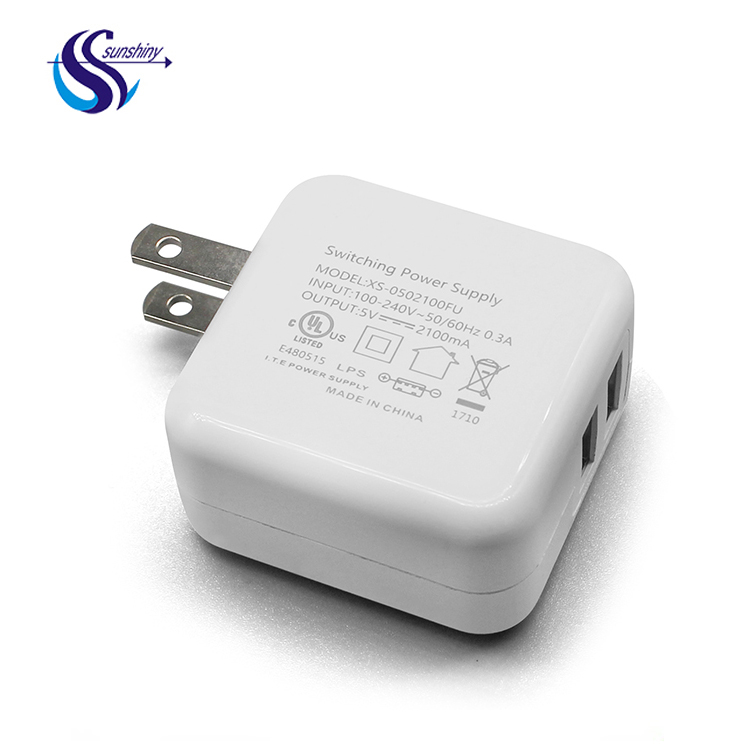 Самые популярные несколько зарядных устройств usb складной штепсельная вилка американского стандарта UL сертифицированный внешнее Сетевое зарядное устройство с 2 портами usb 2.1a